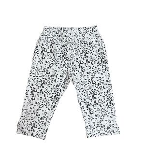 Zara Girls Leopard Print Leggings Black White Size 4–5Y